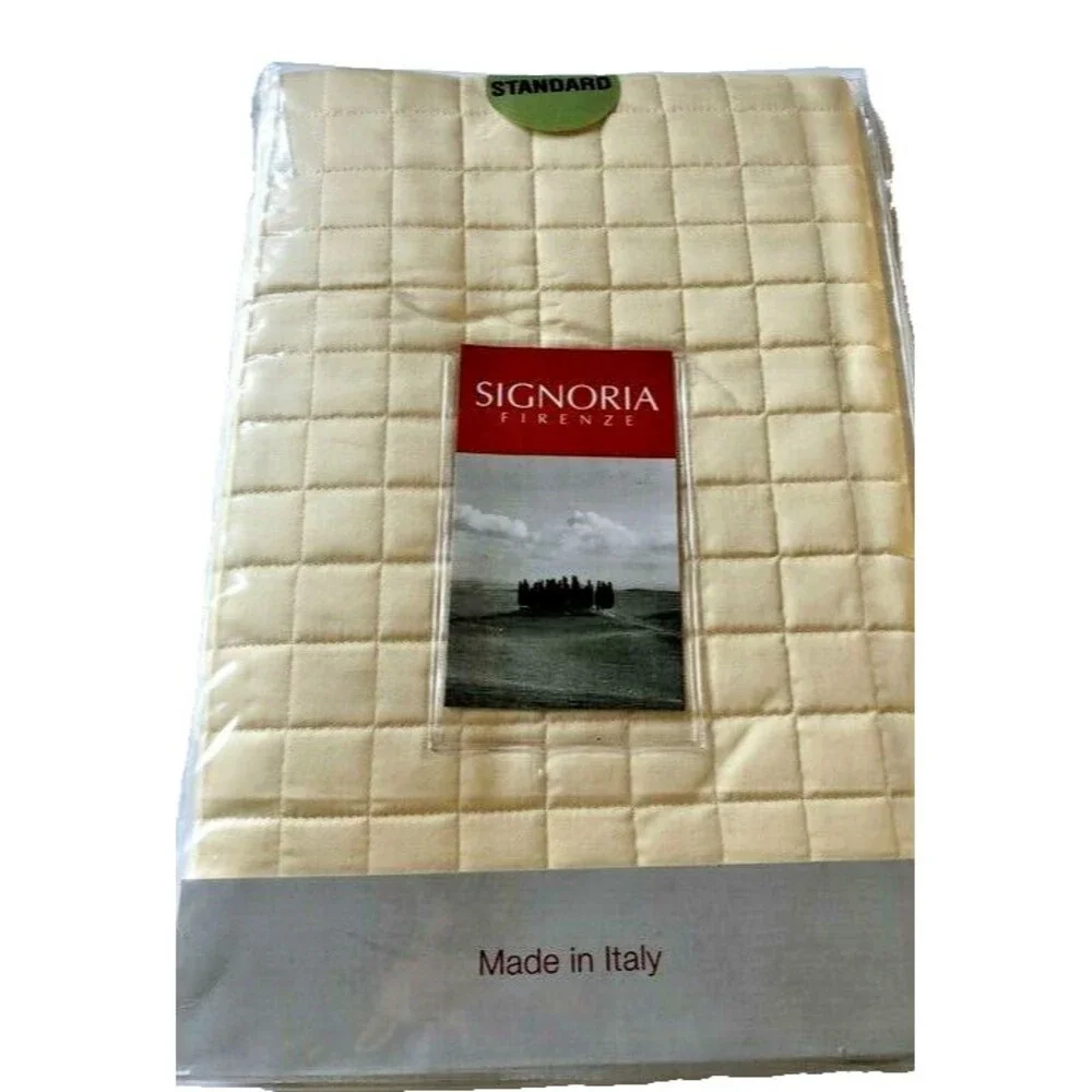 Signoria Firenze Quilted Pillow Sham Standard Masaccio Butter Made In Italy